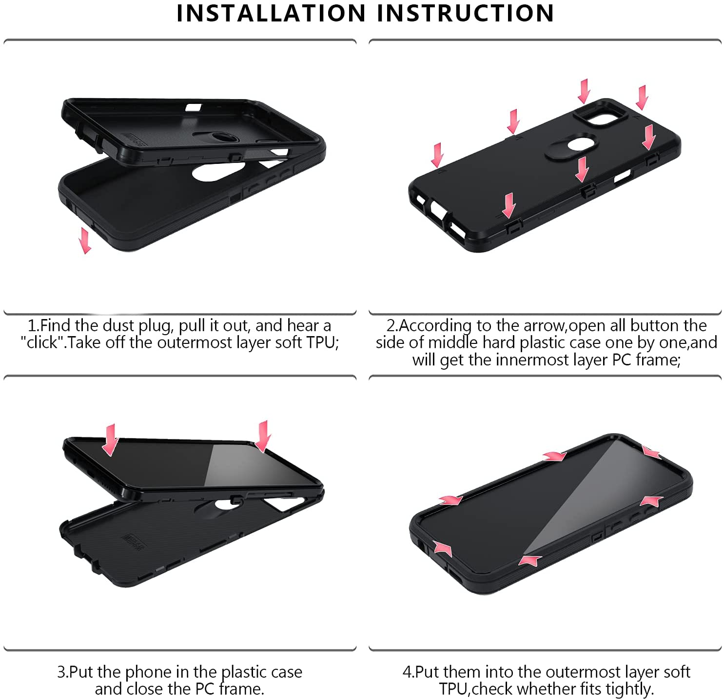 Shockproof Defender Case for iPhone 15 / 14 Shockproof Defender Case for iPhone 15 / 14